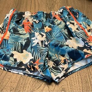 Xersion Blue and Orange Athletic Shorts Vibrant Design